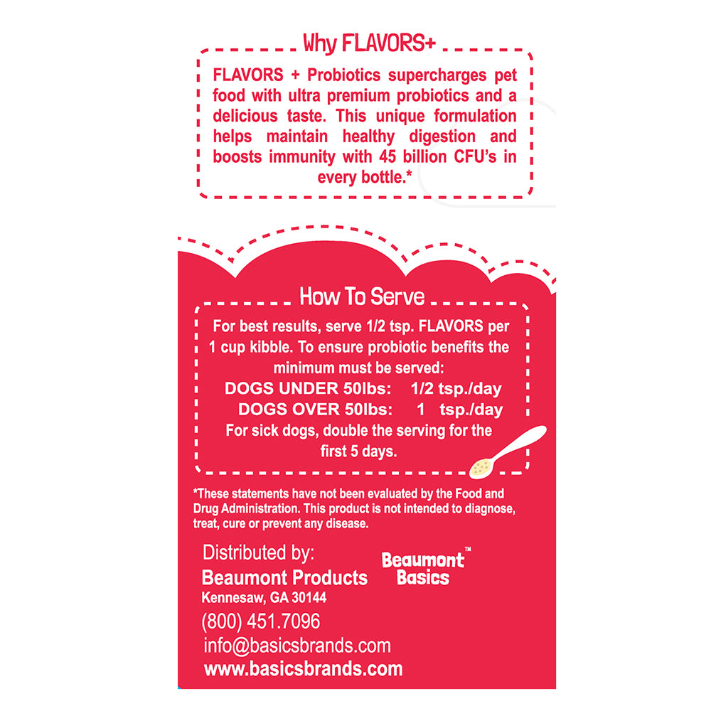 FLAVORS + Probiotics Food Topper for Dogs (44 Servings)